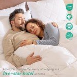 White Goose Feather Queen Bed Pillow - Medium Firm