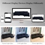 L-Shaped Sectional Sofa with Cup Holders & USB