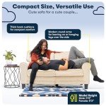 Serta Copenhagen Charcoal Loveseat for Small Spaces