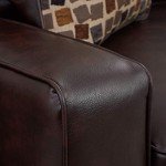 Serta Palisades Collection Brown Leather Loveseat