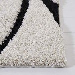 Florida Shag Cream and Black Area Rug 244x305 cm