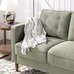 Zinus Lauren Mid-Century Velvet Loveseat - Green
