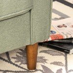 Zinus Lauren Mid-Century Velvet Loveseat - Green