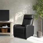 Homall Black PU Leather Recliner Chair