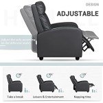 Homall Black PU Leather Recliner Chair