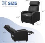 Adjustable Black Faux Leather Reclining Massage Chair