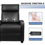 Adjustable Black Faux Leather Reclining Massage Chair