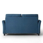 ZINUS Ricardo Blue Loveseat Sofa with Tufted Cushions