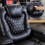 ANJ USB Recliner Chair with Cup Holders - Black