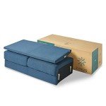 ZINUS Ricardo Blue Loveseat Sofa with Tufted Cushions