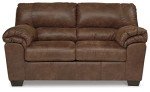 Brown Faux Leather Loveseat by Signature Design