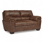 Brown Faux Leather Loveseat by Signature Design