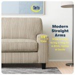 Beige Modern Sofa with Tool-Free Assembly