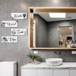 4-Piece Black and White Flower Wall Art Set