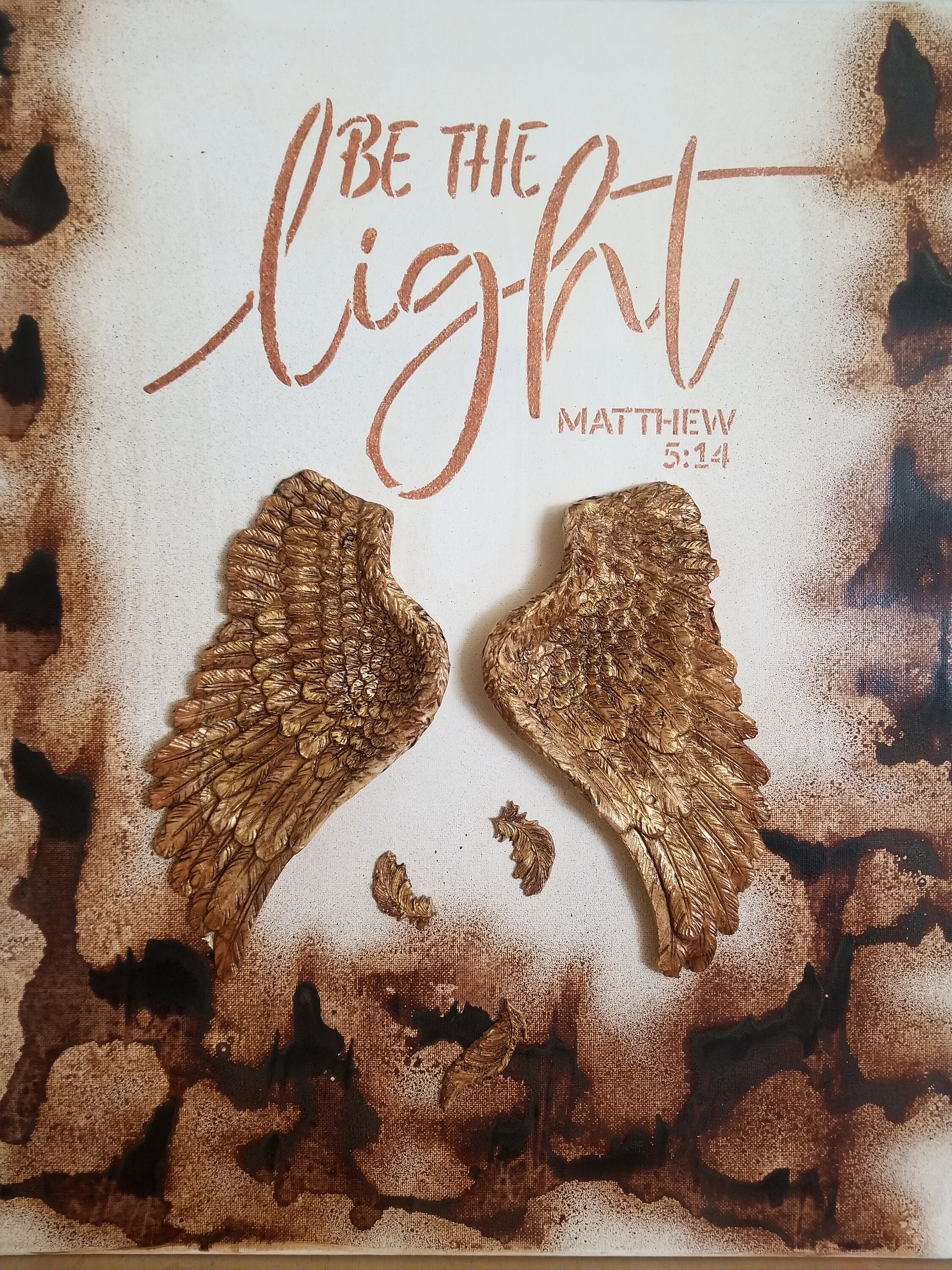 Angel Wings Painting on Canvas - Handmade Artwork