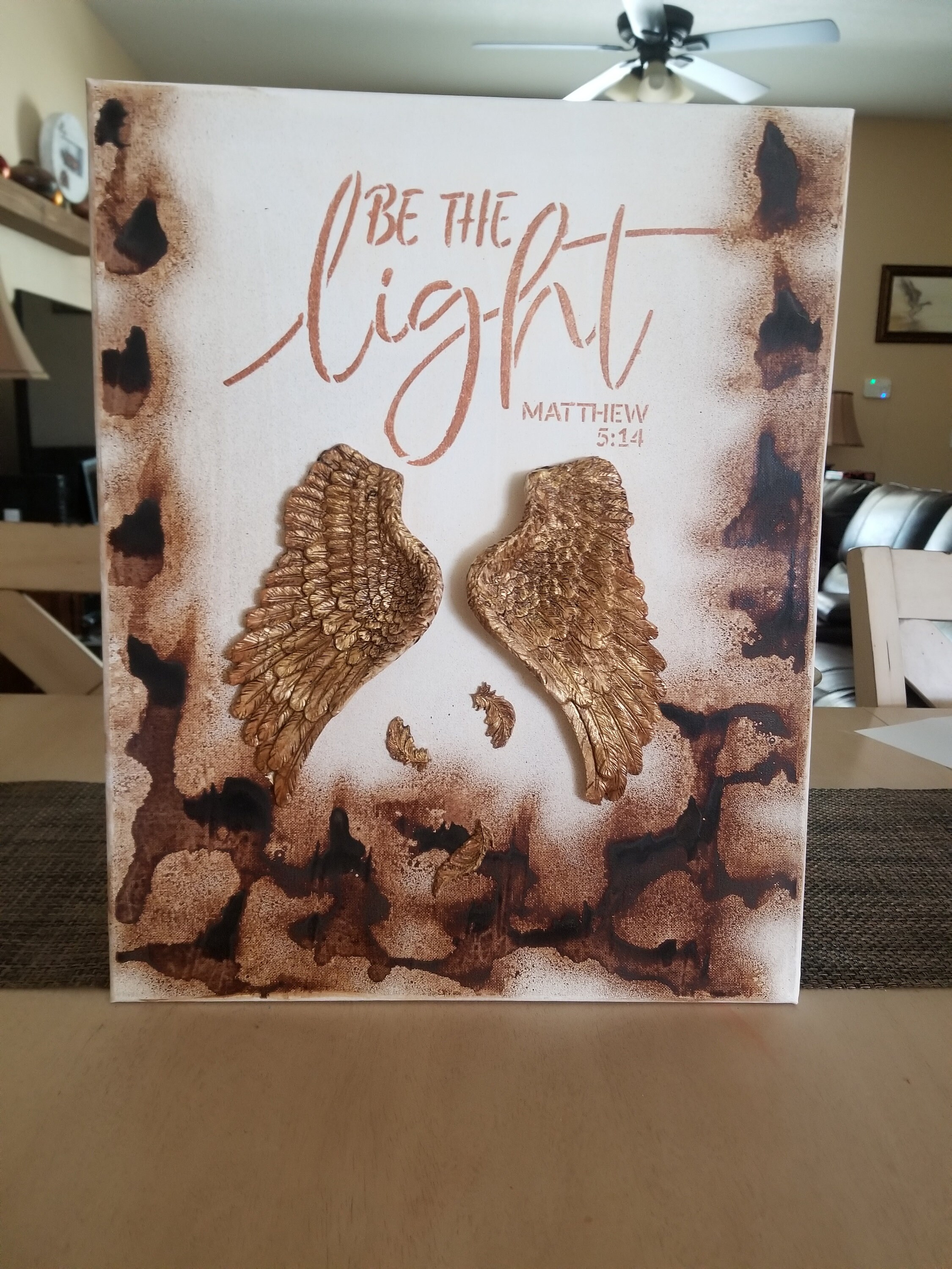 Angel Wings Painting on Canvas - Handmade Artwork