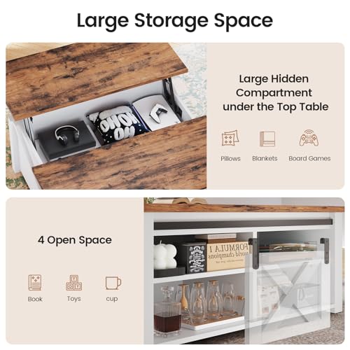 SEDETA 31.5" Lift Top Coffee Table with Storage