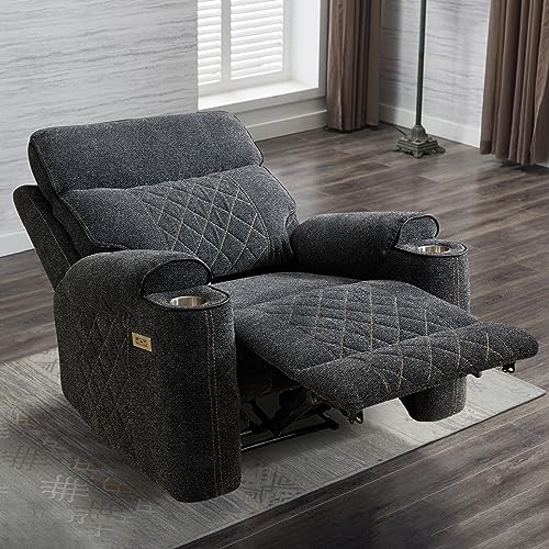 ANJ Classic Power Recliner Chair with Cup Holders