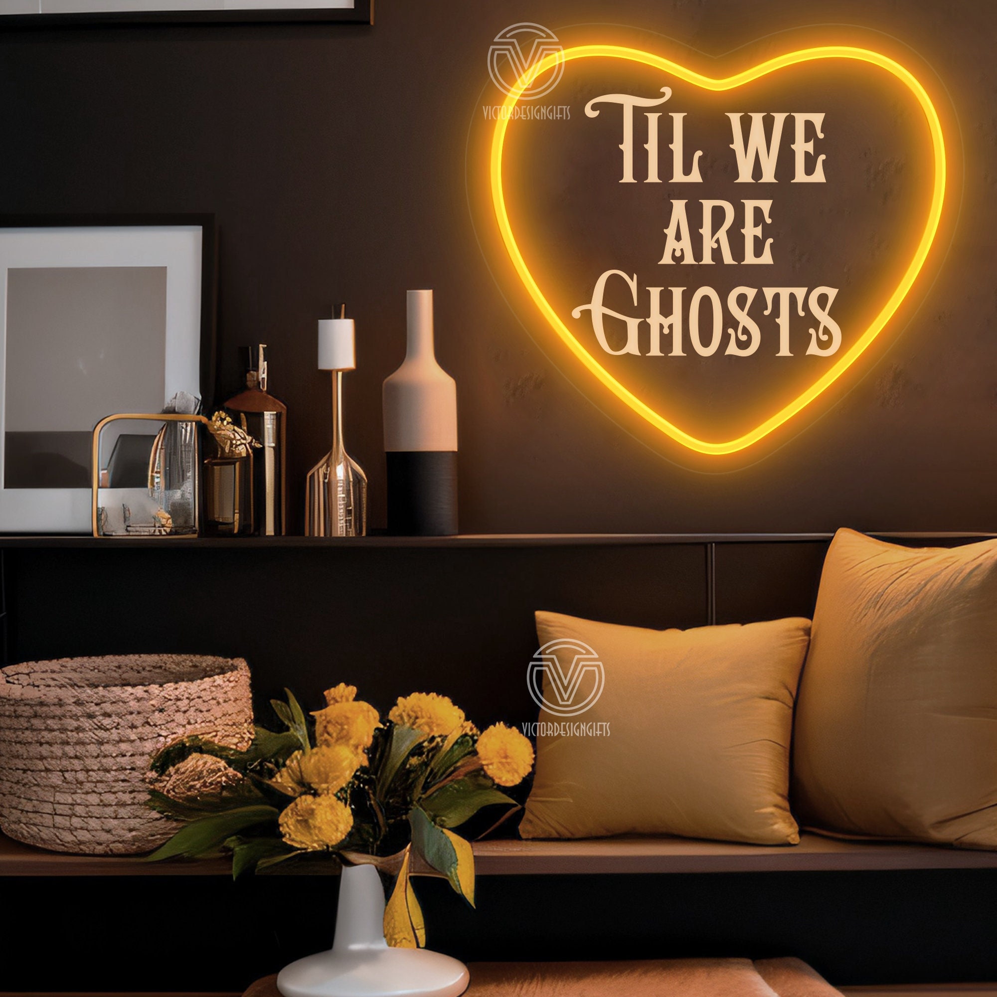 Neon Ghosts Sign - Gothic & Personalized Home Decor