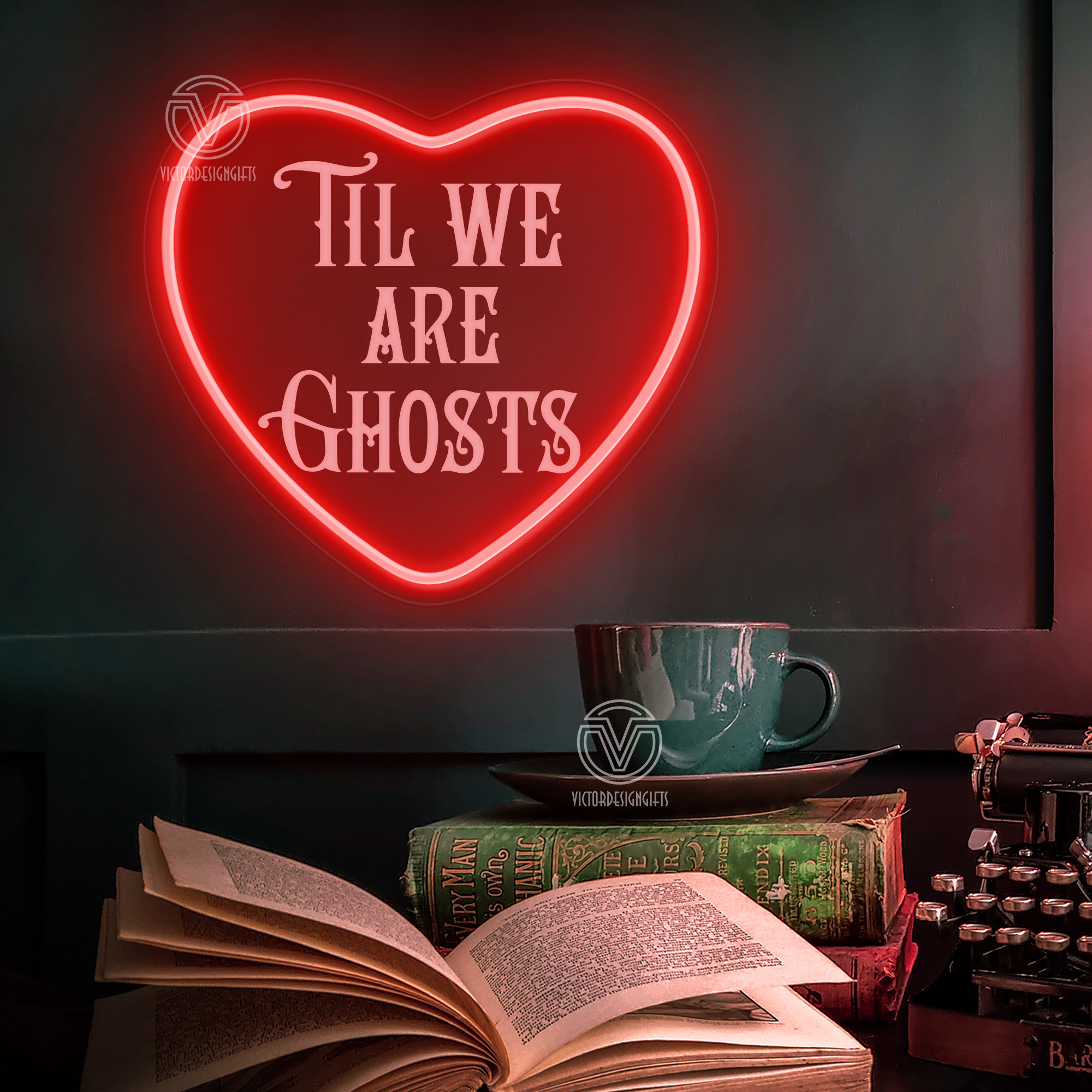 Neon Ghosts Sign - Gothic & Personalized Home Decor