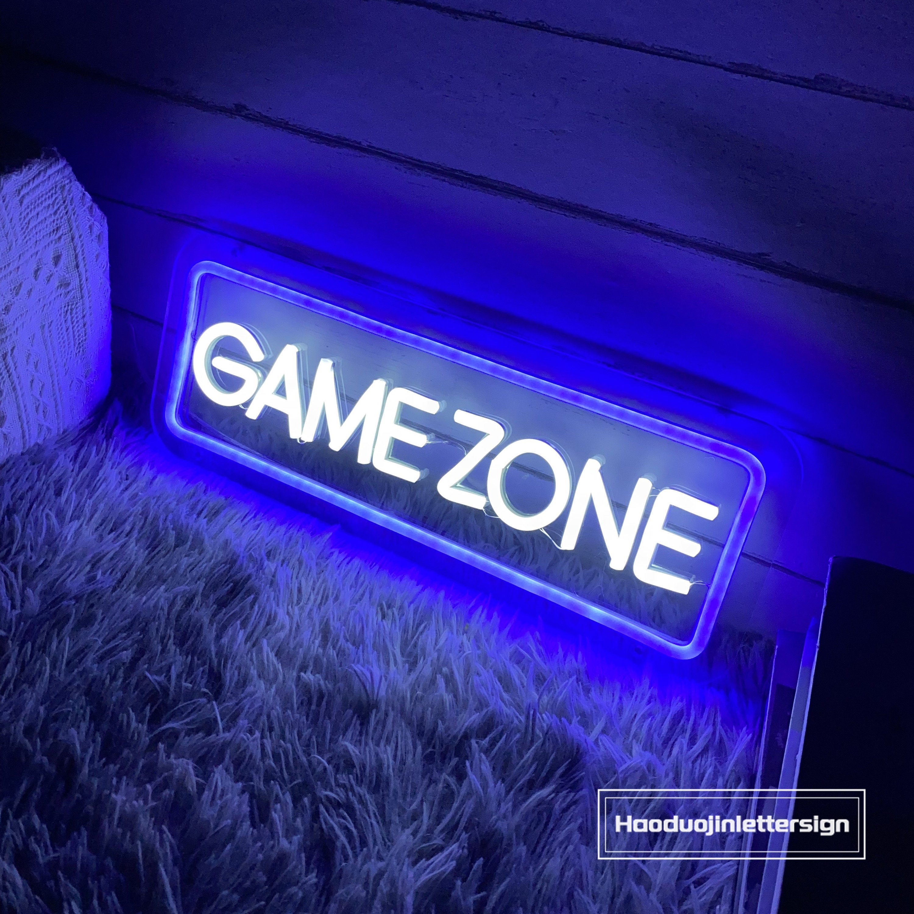 Neon Game Zone Sign: Custom LED Gamer Decor