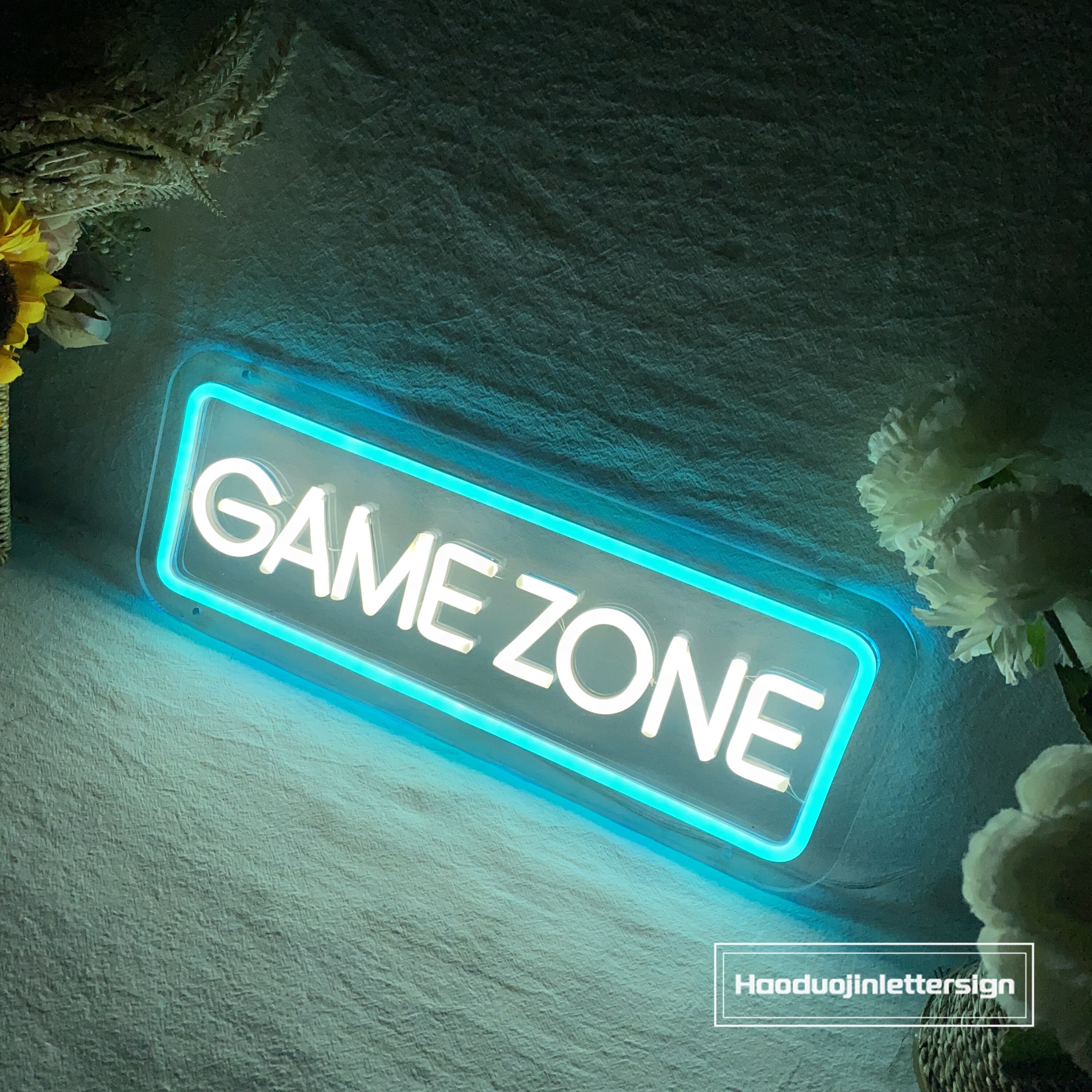 Neon Game Zone Sign: Custom LED Gamer Decor