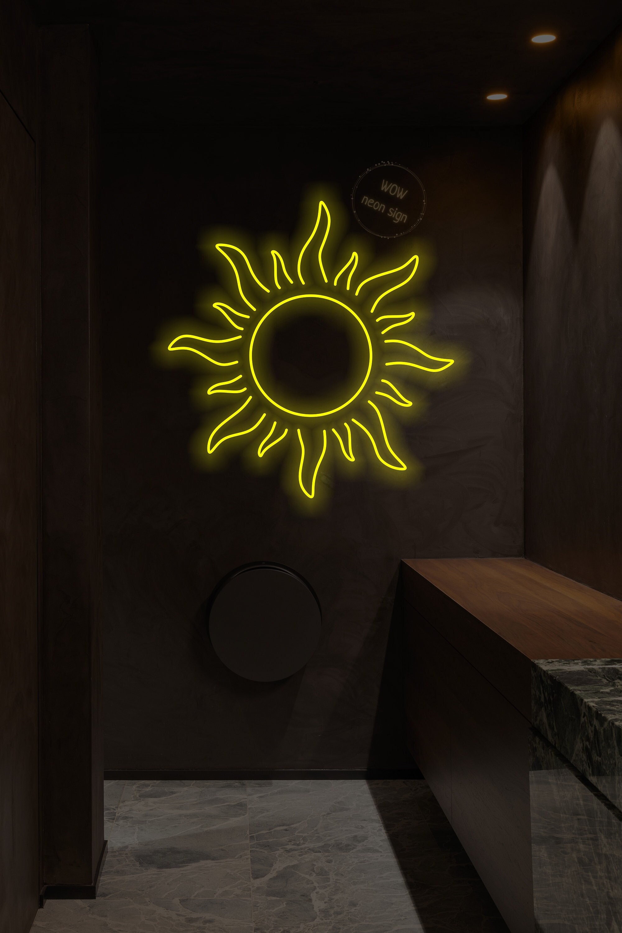Sun Neon Wall Decor for Tropical Vibes