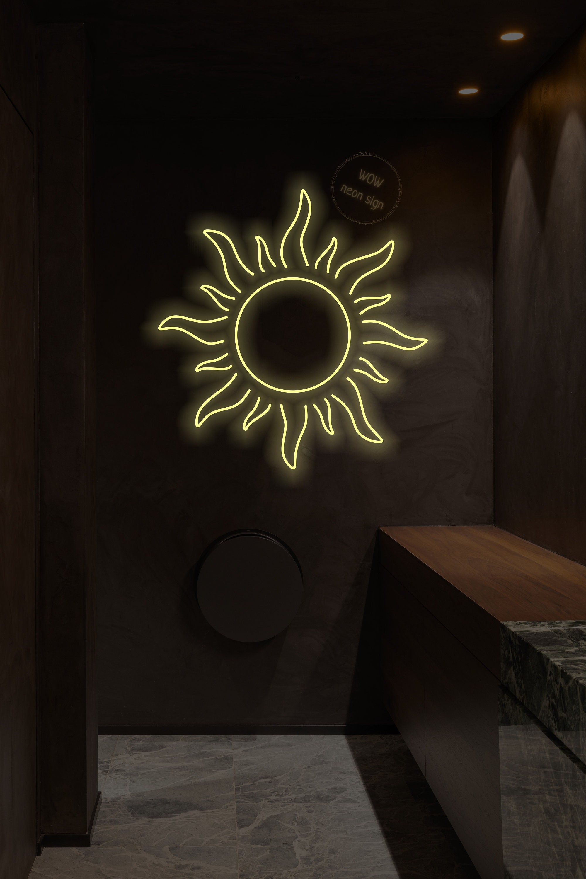 Sun Neon Wall Decor for Tropical Vibes