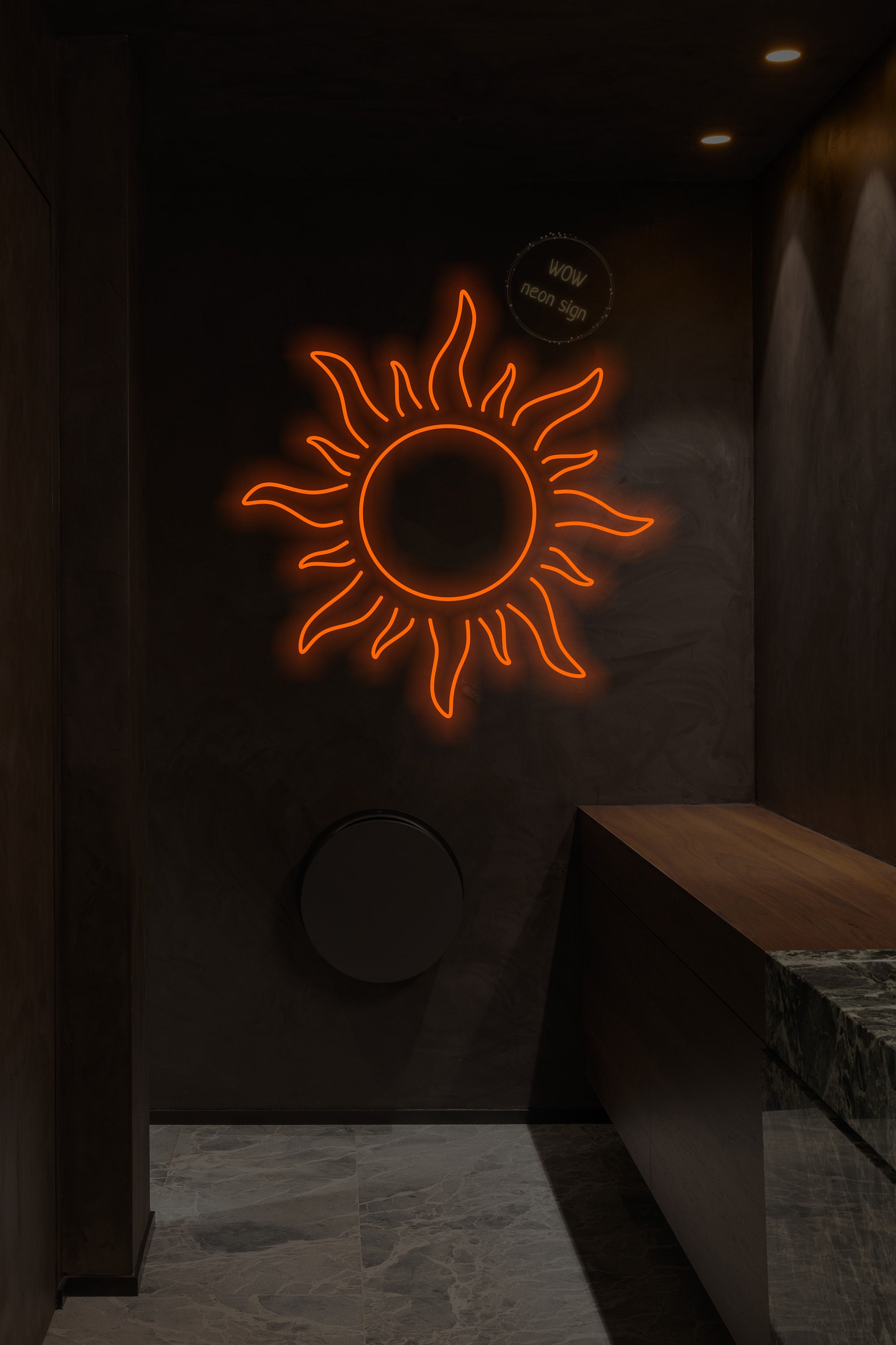 Sun Neon Wall Decor for Tropical Vibes