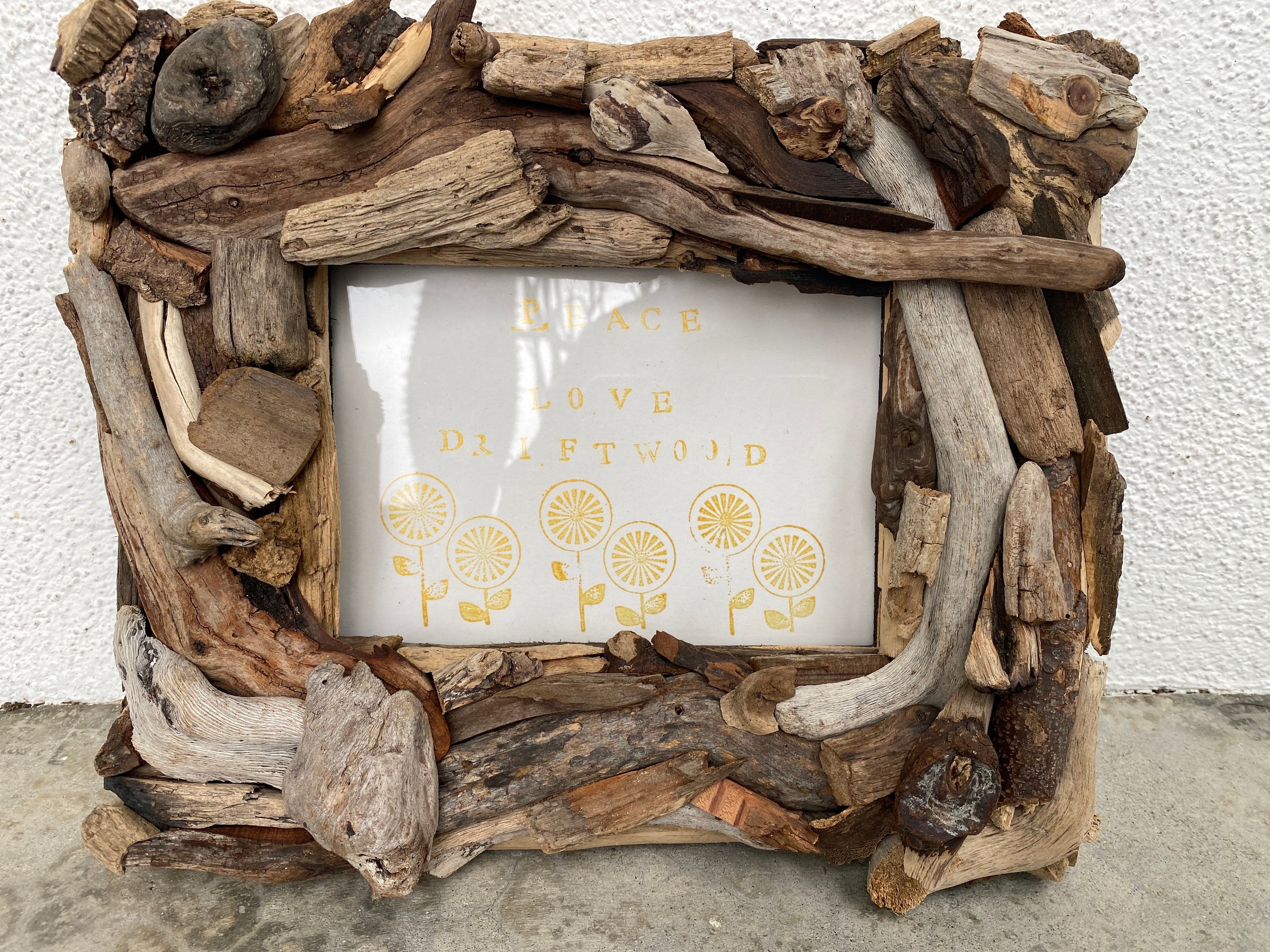 Rustic Driftwood Frame for Coastal Home Decor, 5x7