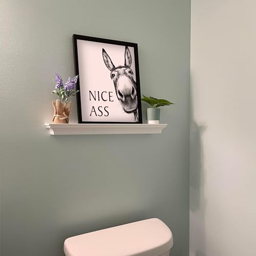 Farmhouse Bathroom Wall Art Set - Donkey Theme