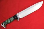 Busse Custom ASH2 G10 Green Marble Knife