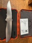 Grimsmo Rask Stonewashed Titanium Handle Knife