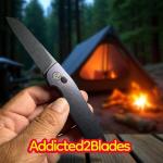 Grimsmo Fjell Integral Button Lock Knife - Blue