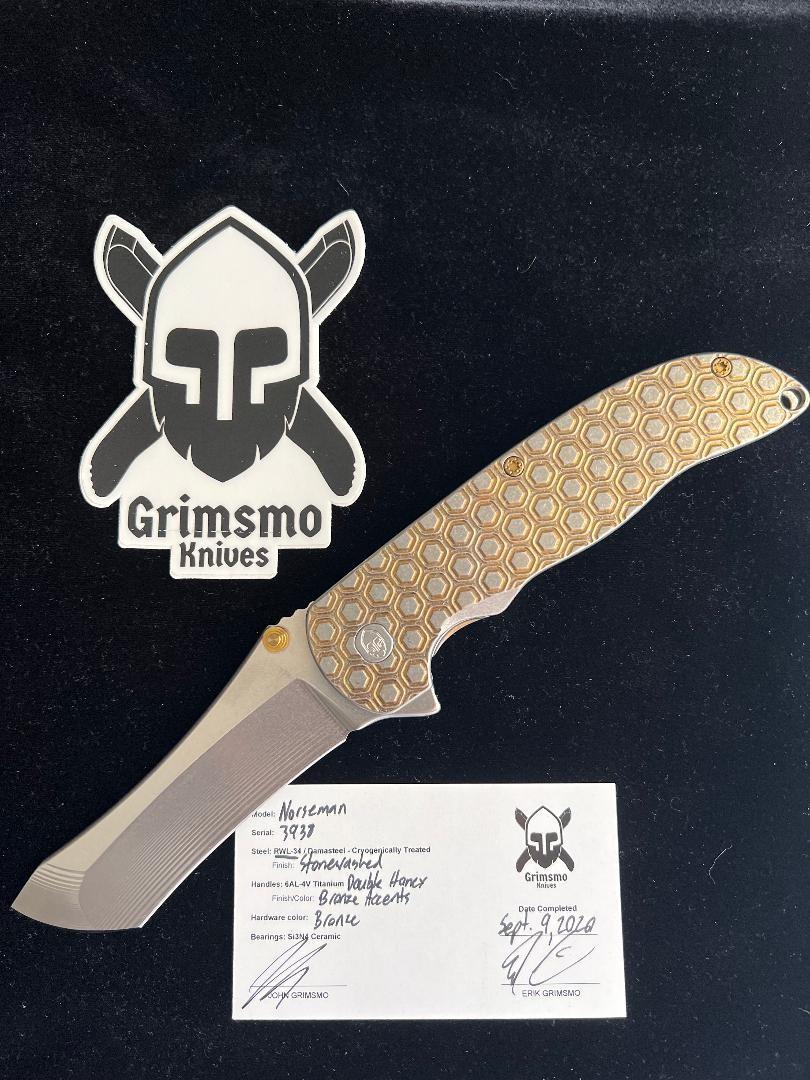 Grimsmo Norseman Knife Double Honey Bronze