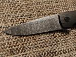 Grimsmo Rask Milled Titanium Knife with Blue Accents