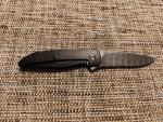 Grimsmo Rask Milled Titanium Knife with Blue Accents