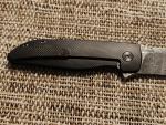 Grimsmo Rask Milled Titanium Knife with Blue Accents