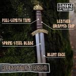 Norse Tradesman Viking Sword with Leather Belt