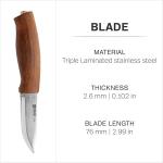 Helle Skog Carving Knife with Birch Handle