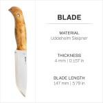 HELLE Nord Sleipner Full-Tang Bushcraft Knife