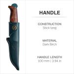 Helle Speider Fixed Blade Knife with Birch Handle