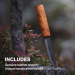 Viking Fixed Blade Knife with Birch Handle