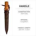 Viking Fixed Blade Knife with Birch Handle