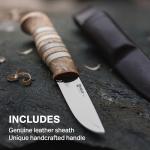 Helle Arv Outdoor Knife with Sheath and Birch Handle