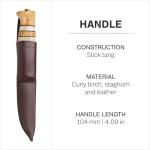Helle Arv Outdoor Knife with Sheath and Birch Handle