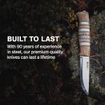 Helle Arv Outdoor Knife with Sheath and Birch Handle