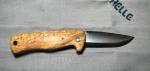 Helle Dokka Folding Knife with Curly Birch Handle