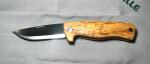 Helle Dokka Folding Knife with Curly Birch Handle