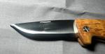 Helle Dokka Folding Knife with Curly Birch Handle